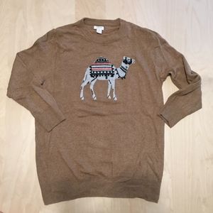 J.Crew Camel Embroidered Sweater